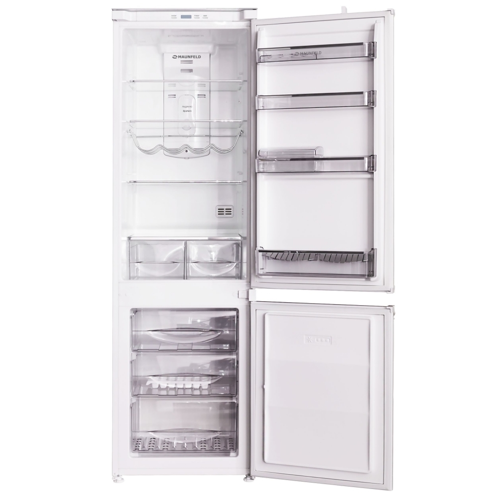 Двухкамерные встраиваемые холодильники Maunfeld